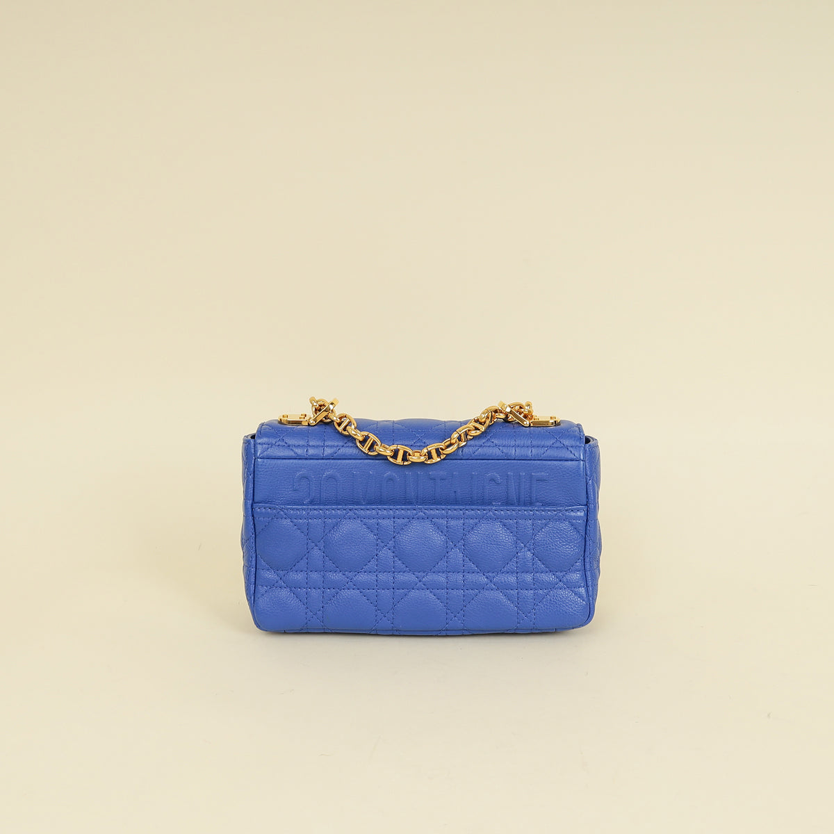 Christian Dior Royal Blue Caro Cannage Flap Small Bag-Christian Dior-THE CLOSET