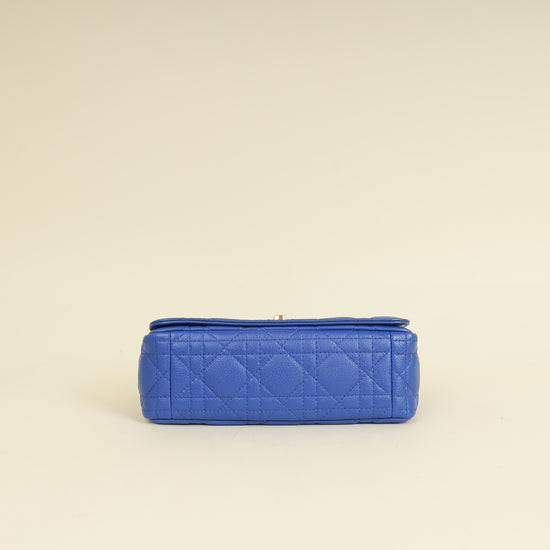 Christian Dior Royal Blue Caro Cannage Flap Small Bag-Christian Dior-THE CLOSET