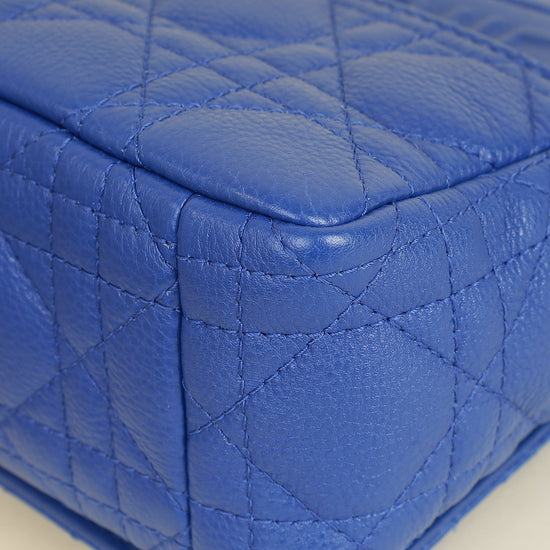 Christian Dior Royal Blue Caro Cannage Flap Small Bag-Christian Dior-THE CLOSET