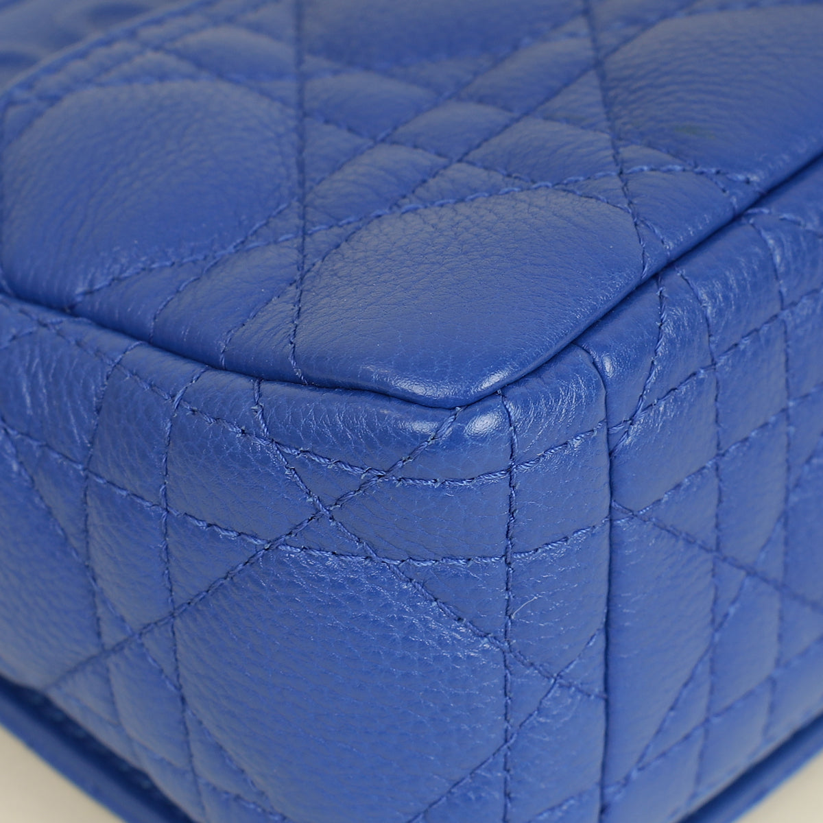 Christian Dior Royal Blue Caro Cannage Flap Small Bag-Christian Dior-THE CLOSET