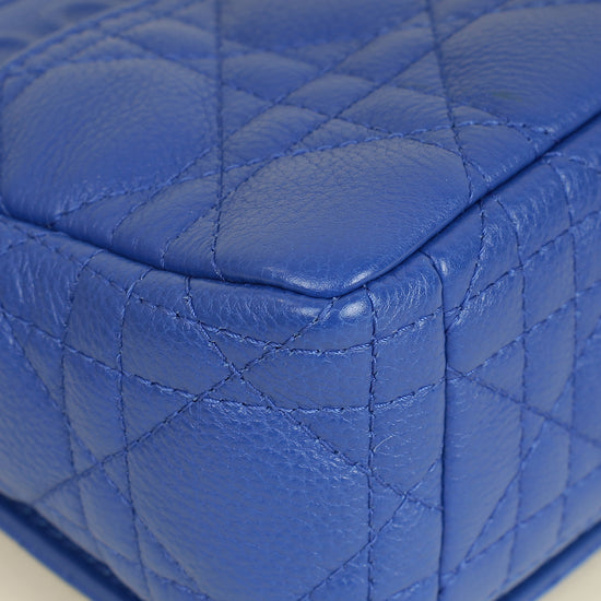 Christian Dior Royal Blue Caro Cannage Flap Small Bag-Christian Dior-THE CLOSET