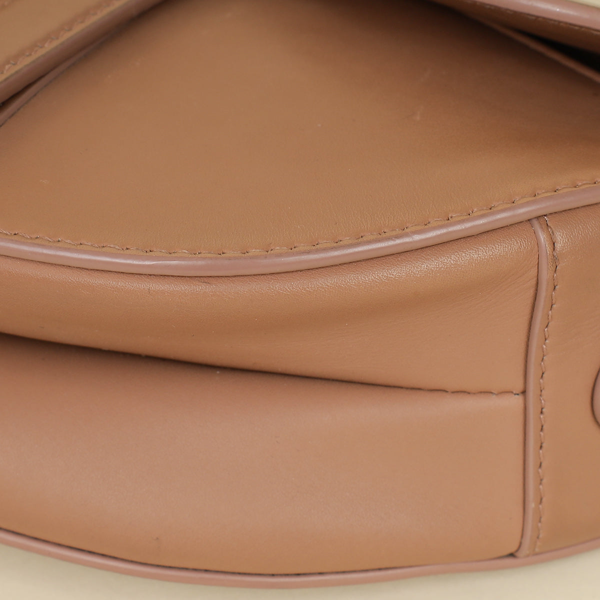 Christian Dior Rose Des Vents Ultramatte Saddle Medium Bag-Christian Dior-THE CLOSET