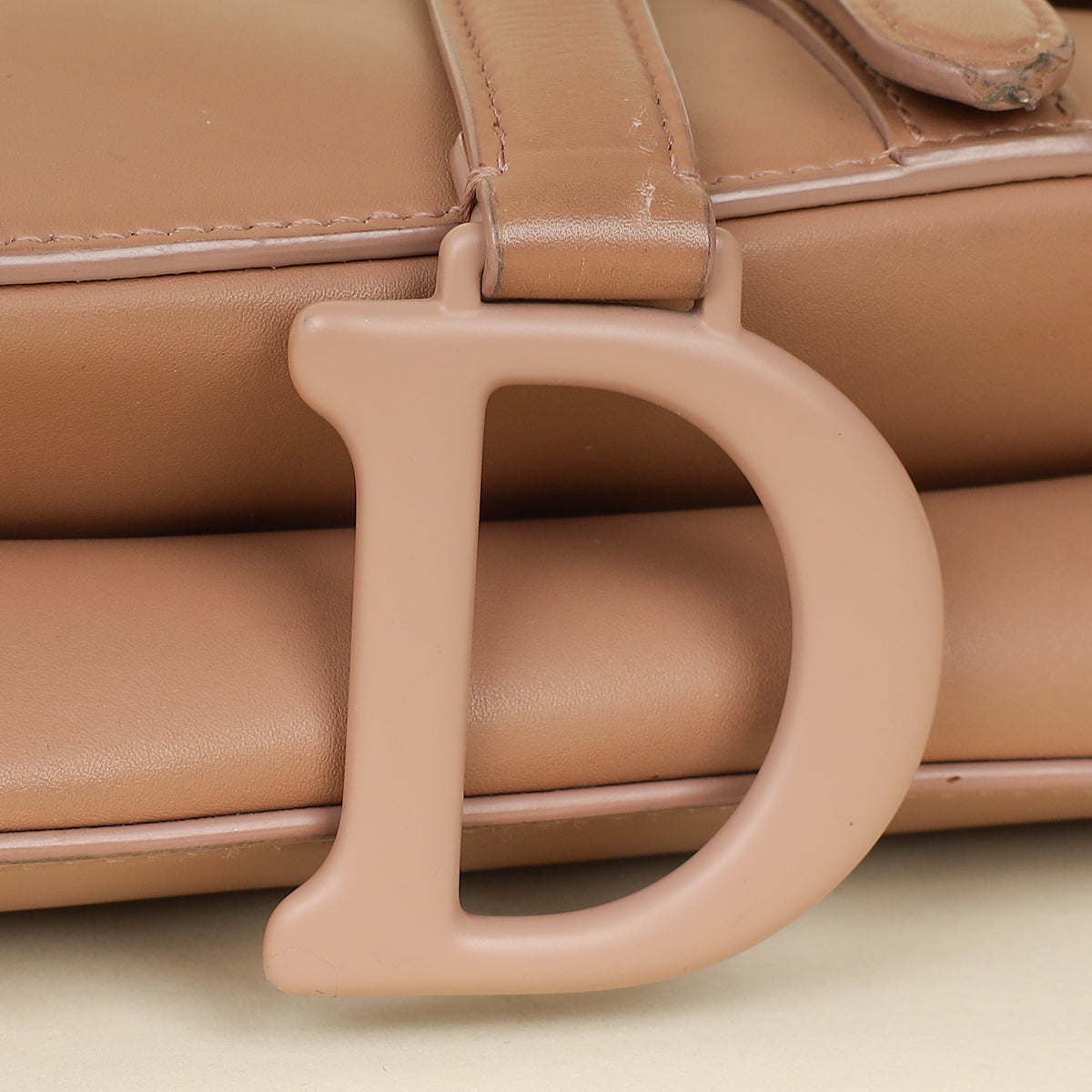 Christian Dior Rose Des Vents Ultramatte Saddle Medium Bag-Christian Dior-THE CLOSET