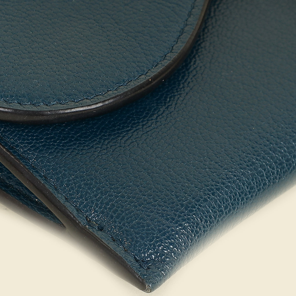 Christian Dior Teal Blue Saddle Long Wallet on Chain