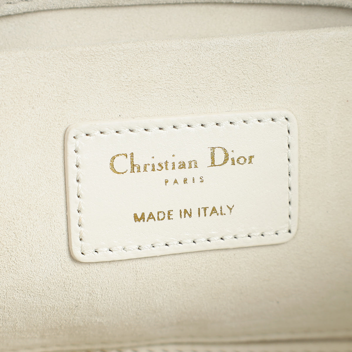 Christian Dior Latte White Lady D-joy Cannage Medium Bag