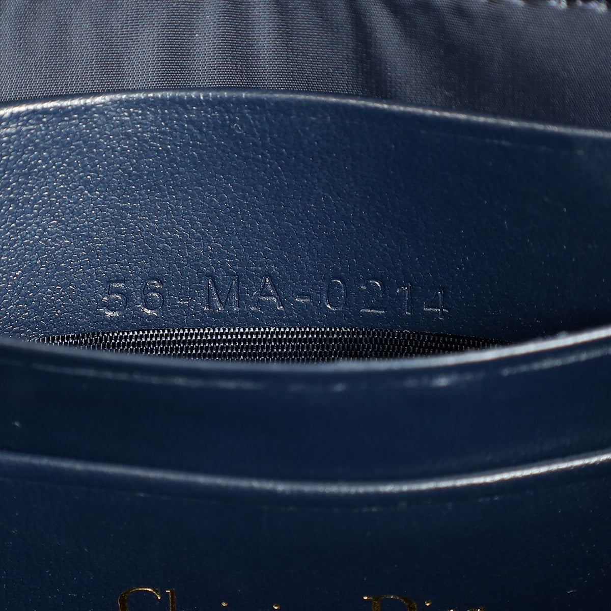 Christian Dior Navy Blue Toile De Jouy 30 Montaigne Pouch