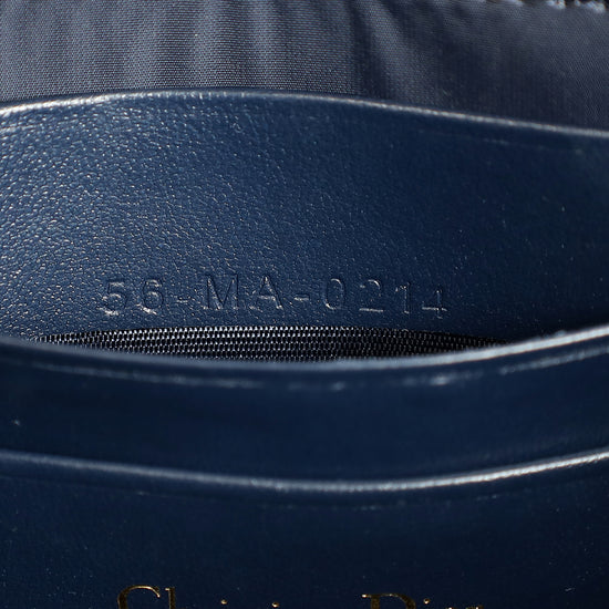 Christian Dior Navy Blue Toile De Jouy 30 Montaigne Pouch