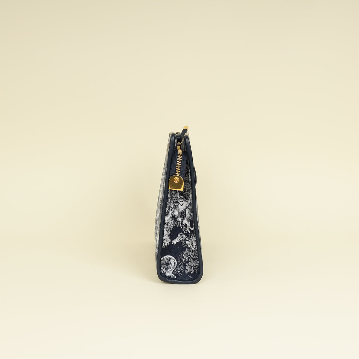 Christian Dior Navy Blue Toile De Jouy 30 Montaigne Pouch