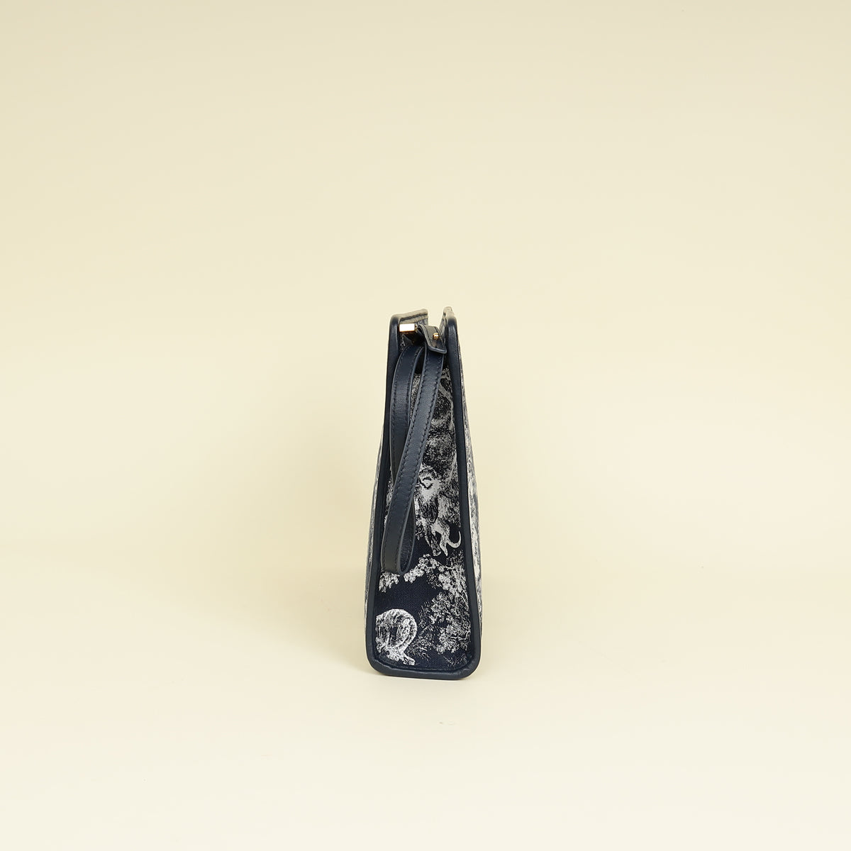Christian Dior Navy Blue Toile De Jouy 30 Montaigne Pouch