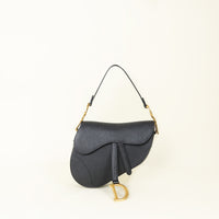 Christian Dior Black Medium Saddle Bag