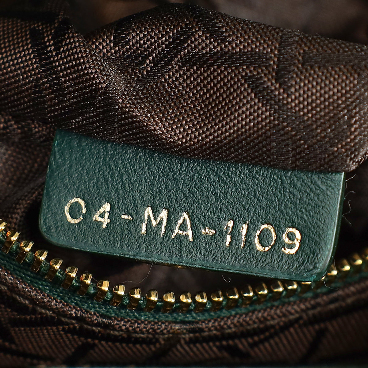 Christian Dior Forest Green Chain Mini Lady Dior Bag