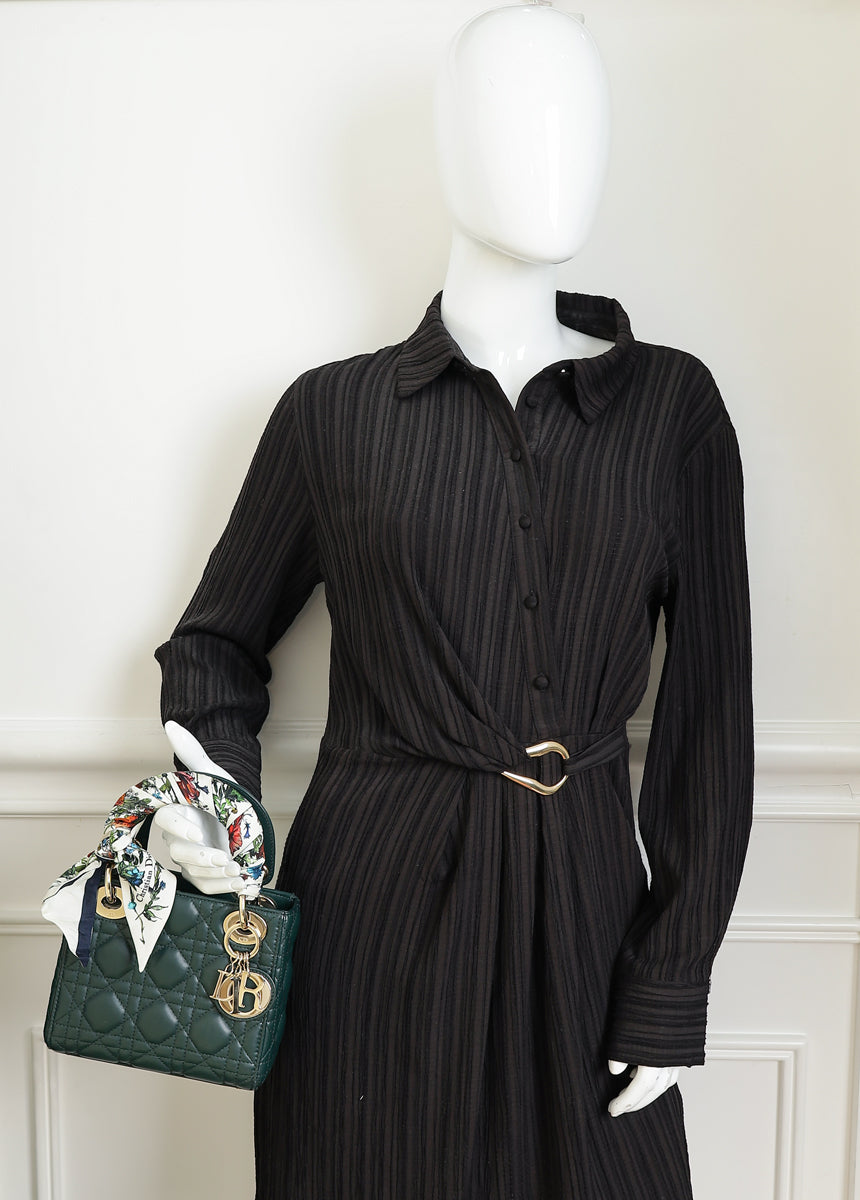 Christian Dior Forest Green Chain Mini Lady Dior Bag