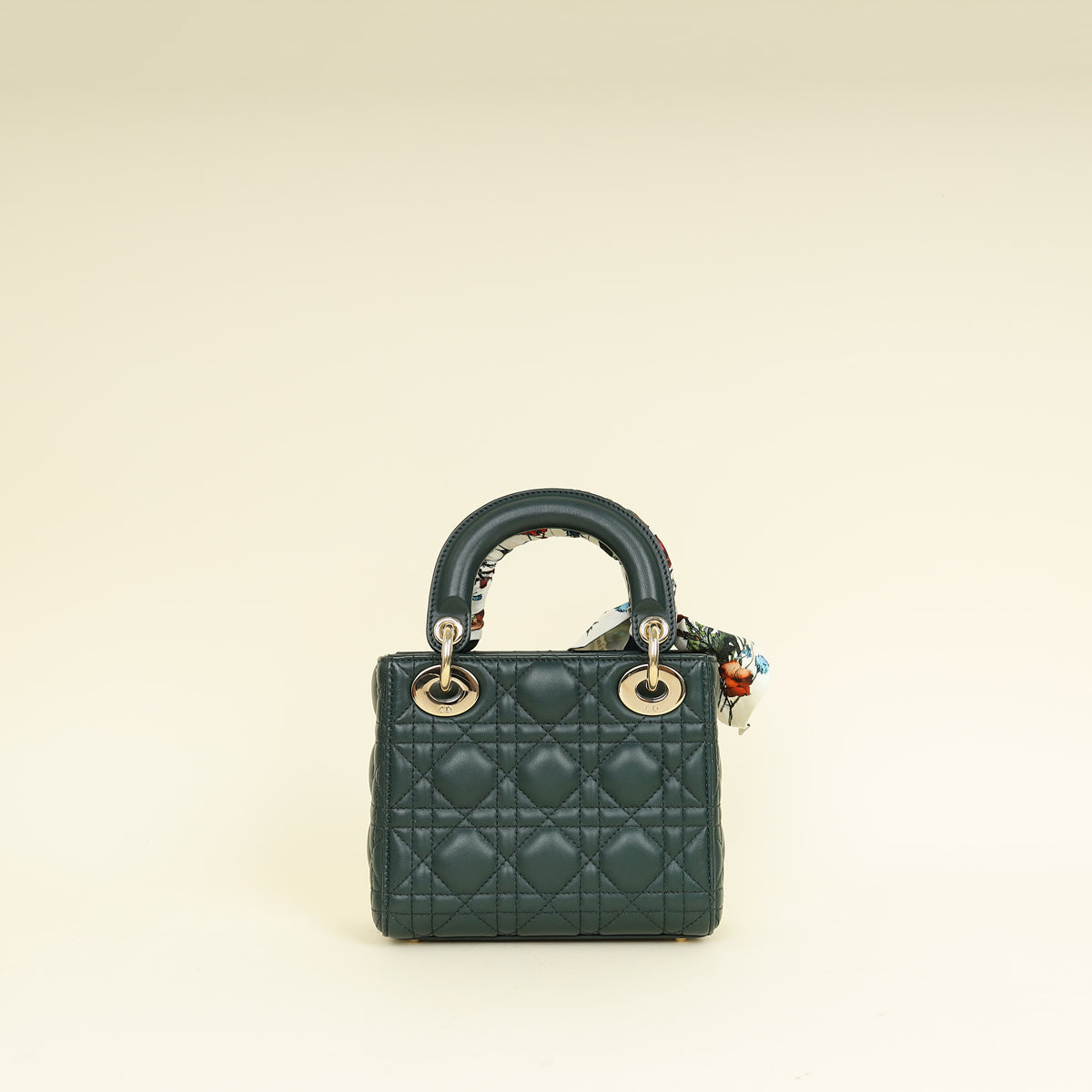 Christian Dior Forest Green Chain Mini Lady Dior Bag