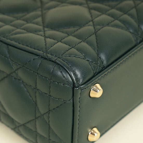 Christian Dior Forest Green Chain Mini Lady Dior Bag
