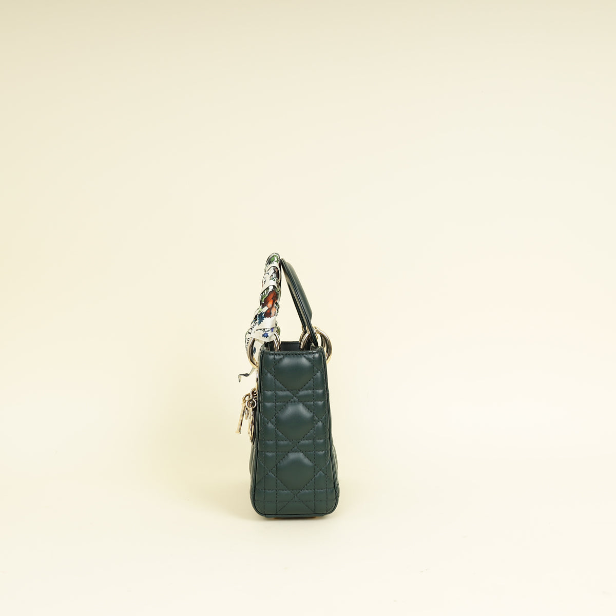 Christian Dior Forest Green Chain Mini Lady Dior Bag