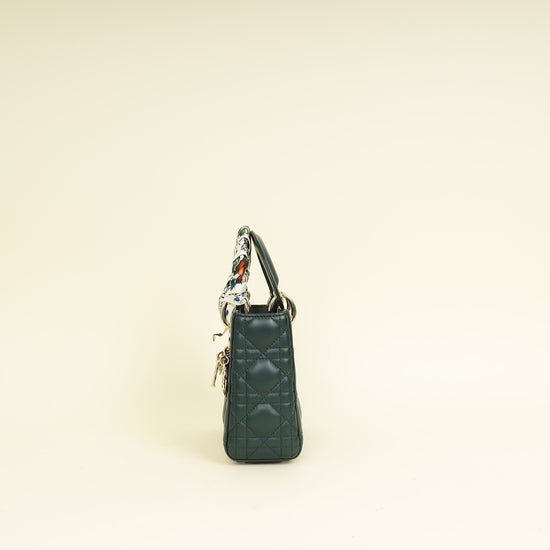 Christian Dior Forest Green Chain Mini Lady Dior Bag