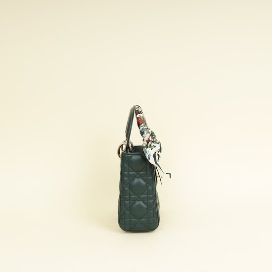 Christian Dior Forest Green Chain Mini Lady Dior Bag