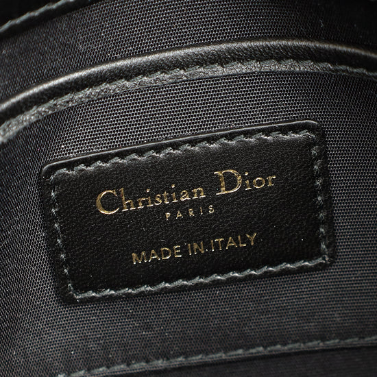 Christian Dior Black Lady Dior Convertible Chain Clutch