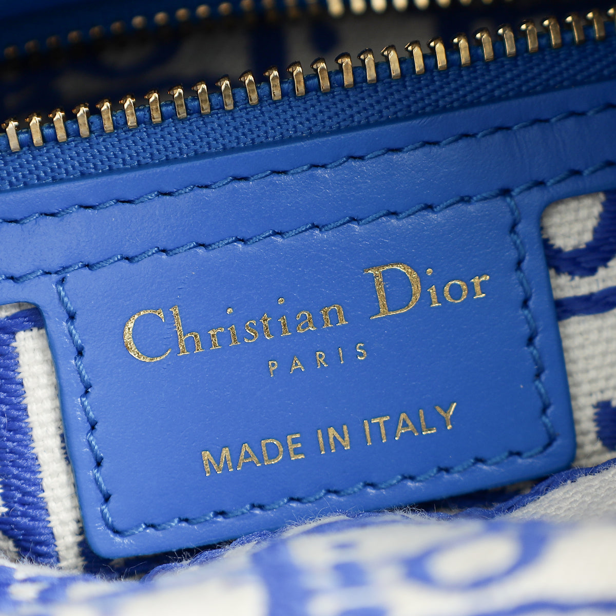Christian Dior Florescent Blue Lady Dior Wicker Mini Bag