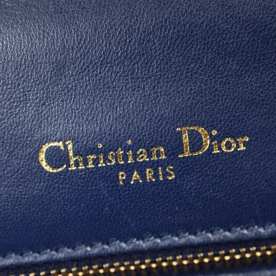 Christian Dior Navy Blue Diorama Small Flap Bag