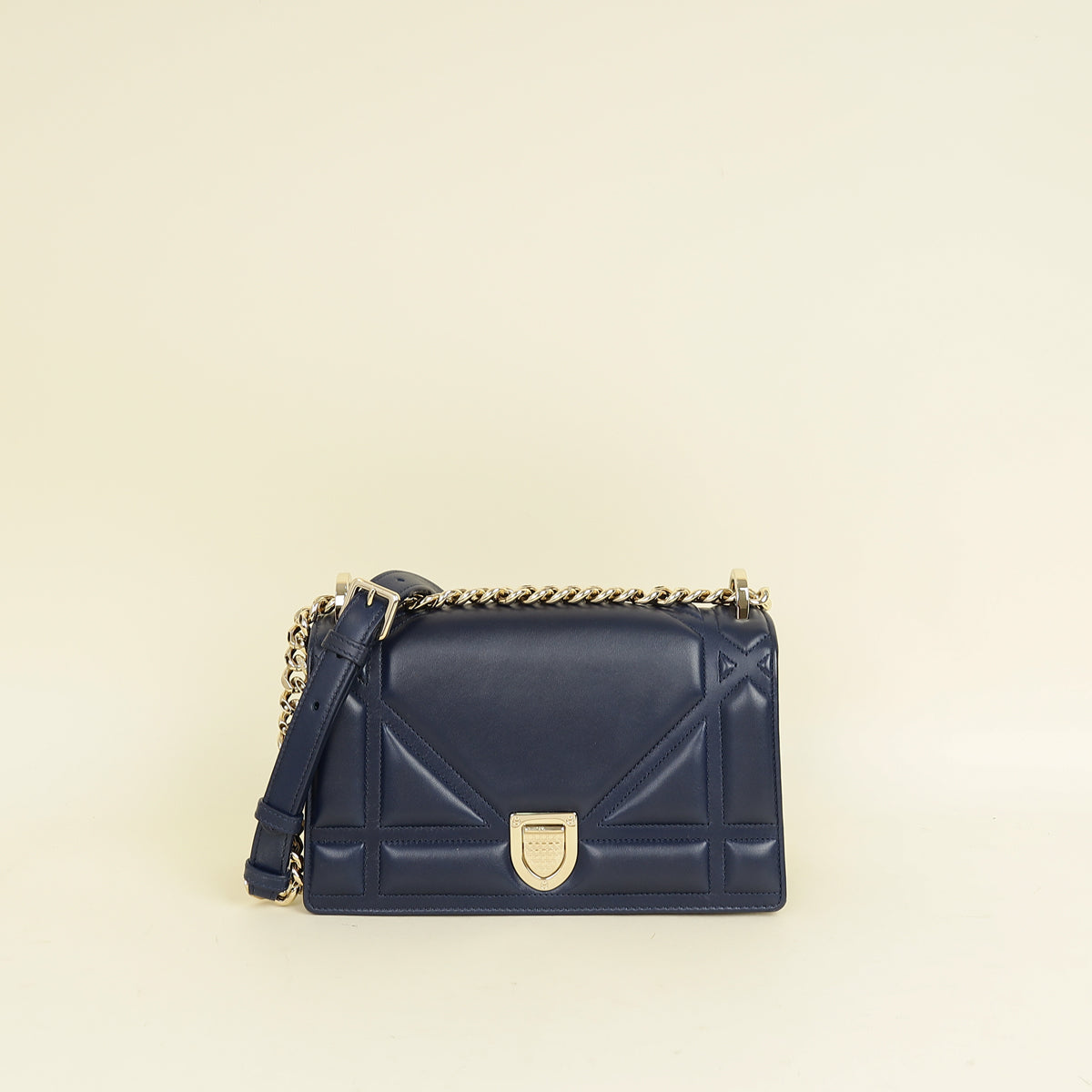 Christian Dior Navy Blue Diorama Small Flap Bag