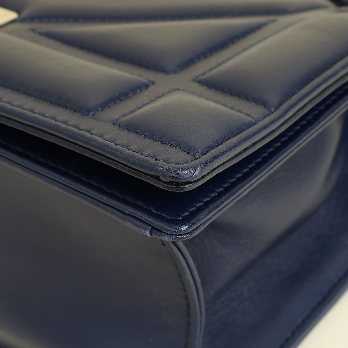 Christian Dior Navy Blue Diorama Small Flap Bag