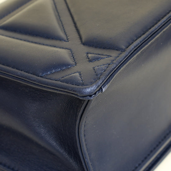 Christian Dior Navy Blue Diorama Small Flap Bag