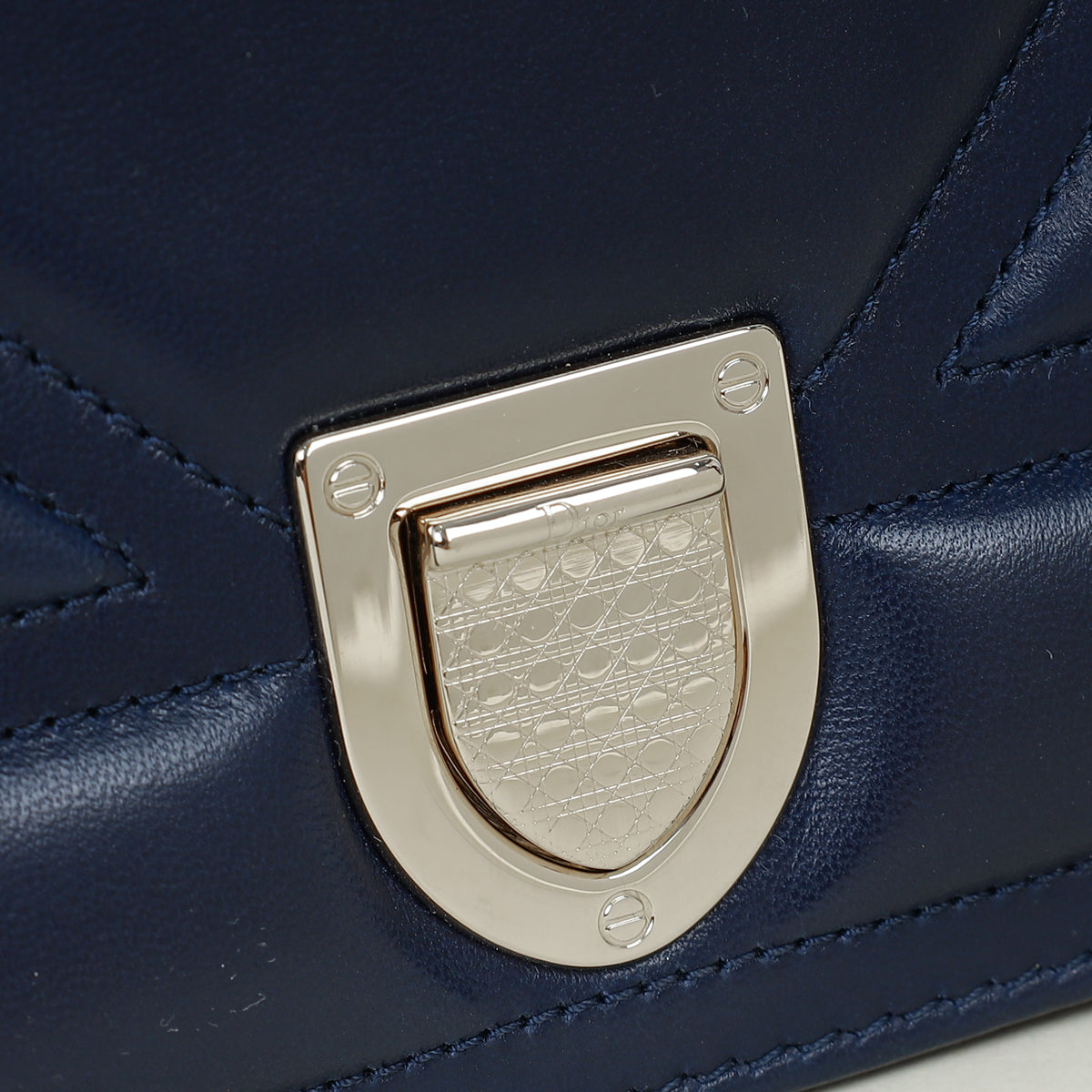 Christian Dior Navy Blue Diorama Small Flap Bag