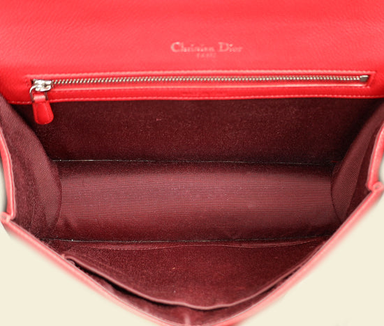 Christian Dior Red Diorama Medium Flap Bag