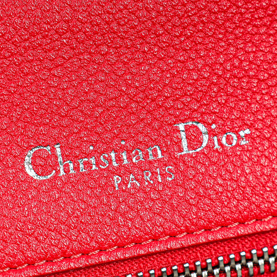 Christian Dior Red Diorama Medium Flap Bag