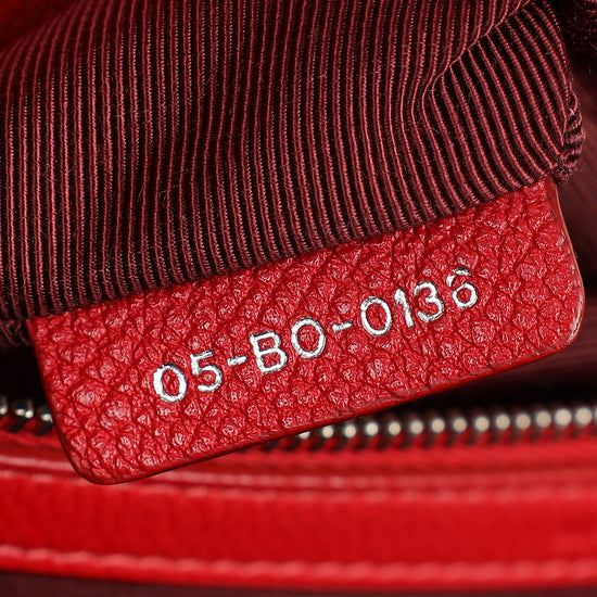 Christian Dior Red Diorama Medium Flap Bag