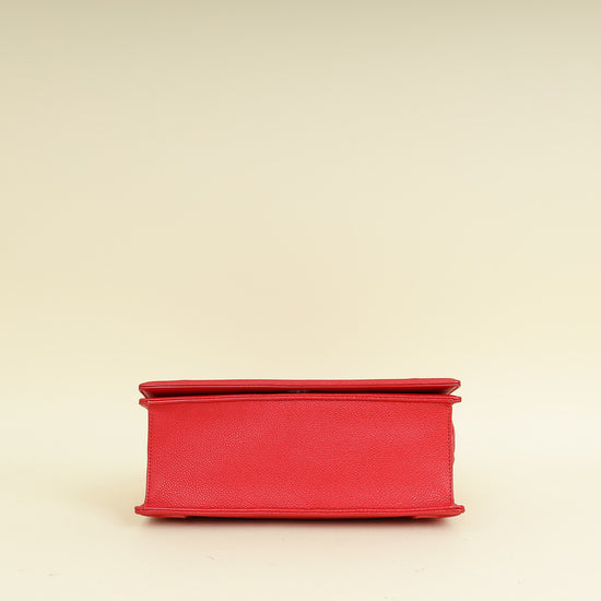 Christian Dior Red Diorama Medium Flap Bag