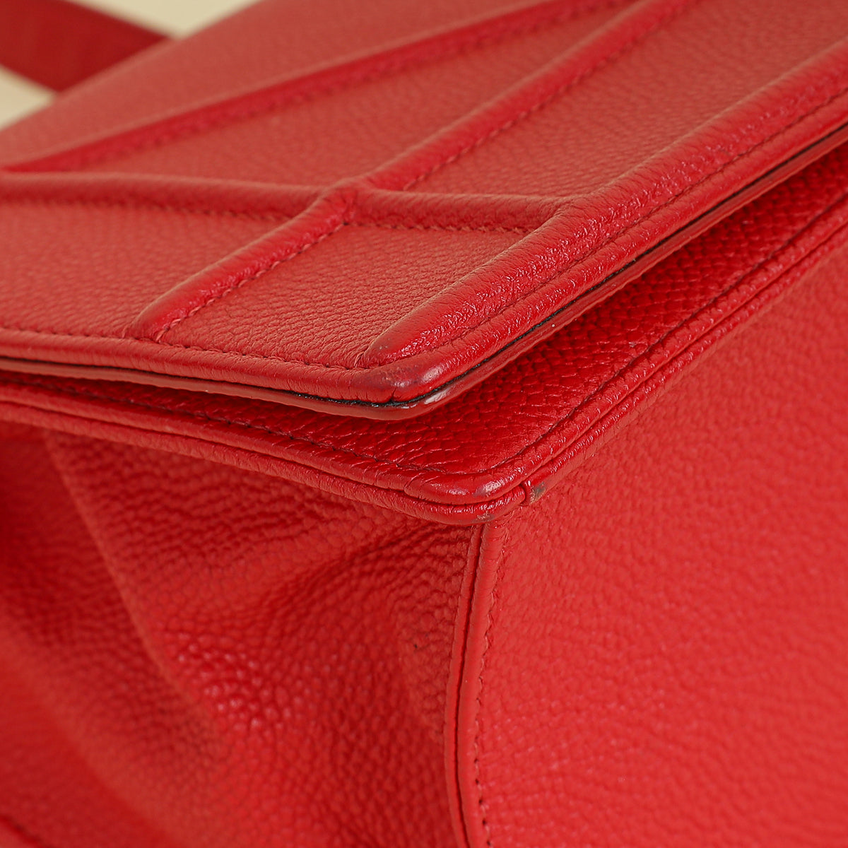 Christian Dior Red Diorama Medium Flap Bag