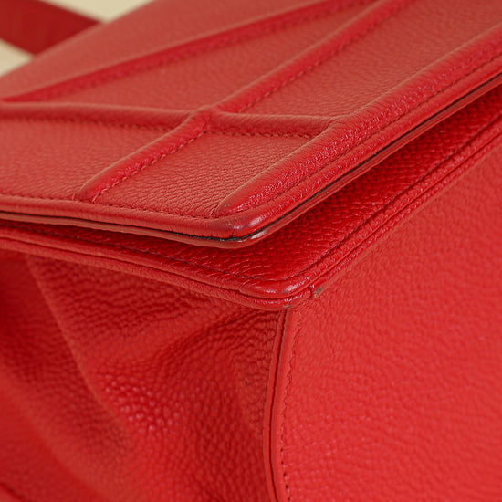 Christian Dior Red Diorama Medium Flap Bag
