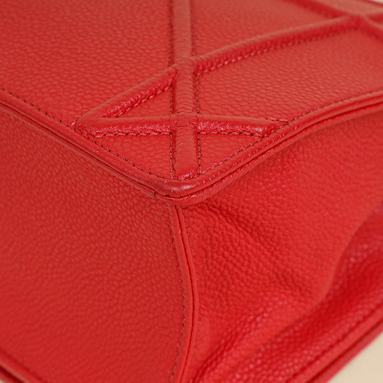 Christian Dior Red Diorama Medium Flap Bag