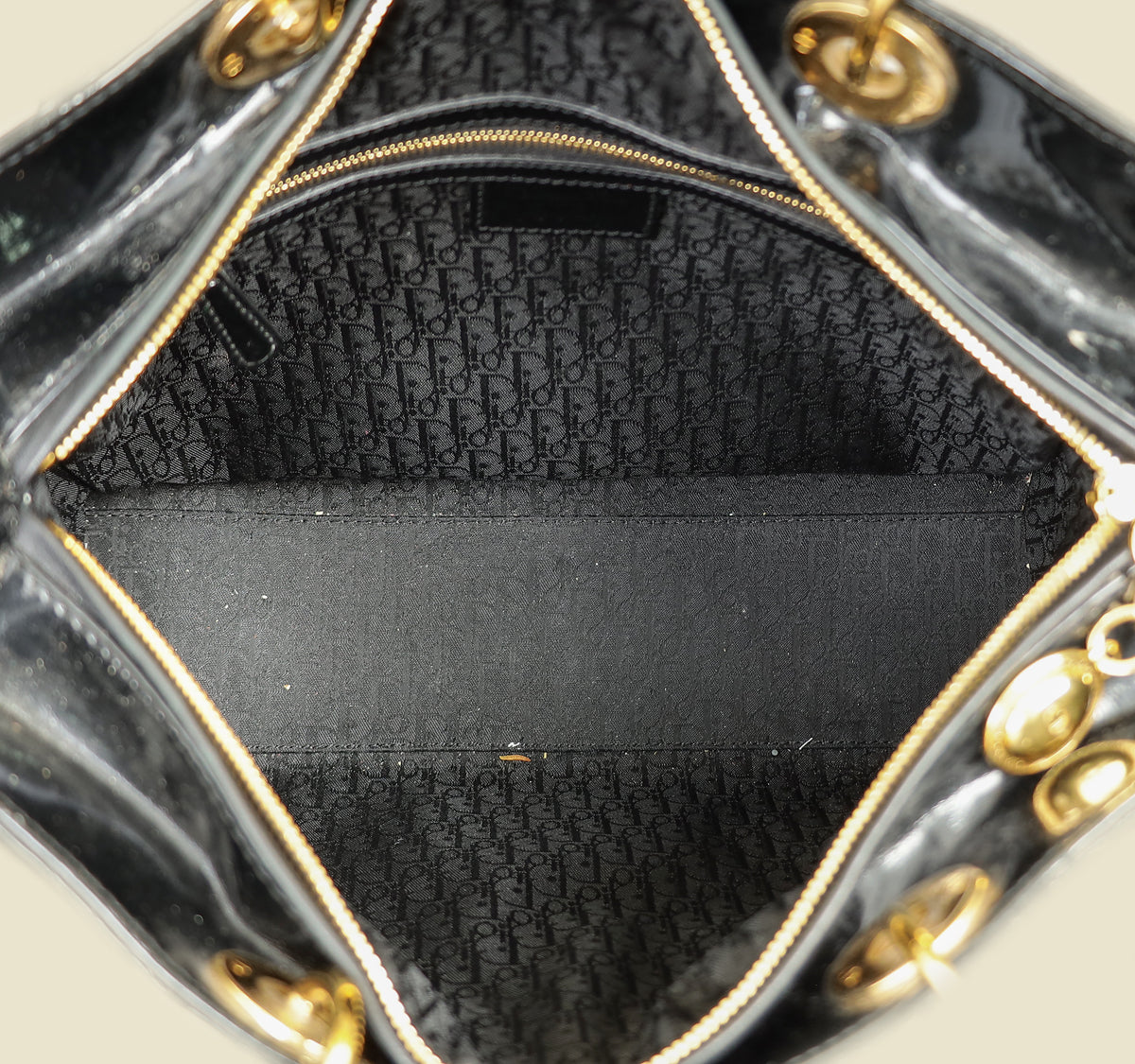 Christian Dior Black Lady Dior Large Bag