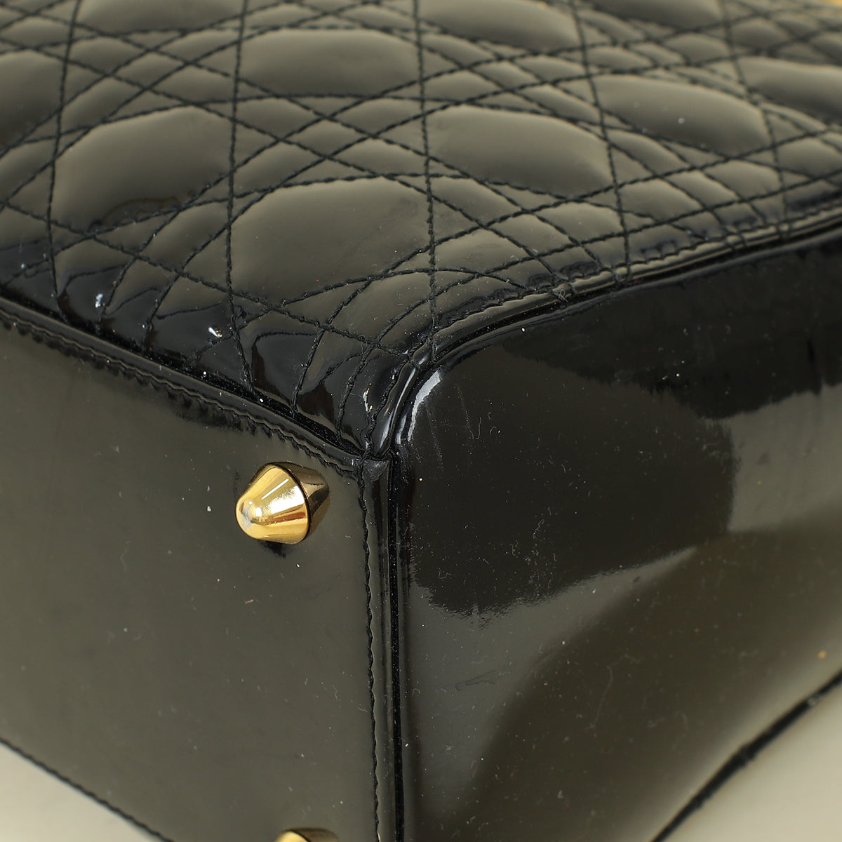 Christian Dior Black Lady Dior Large Bag