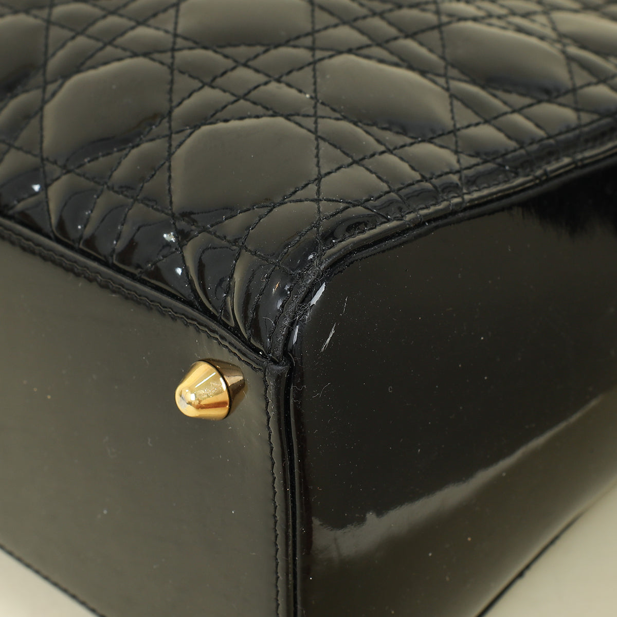 Christian Dior Black Lady Dior Large Bag