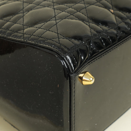 Christian Dior Black Lady Dior Large Bag
