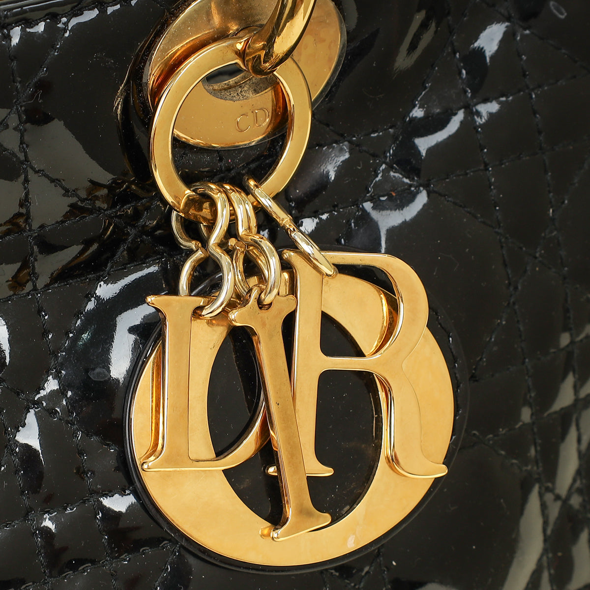 Christian Dior Black Lady Dior Large Bag