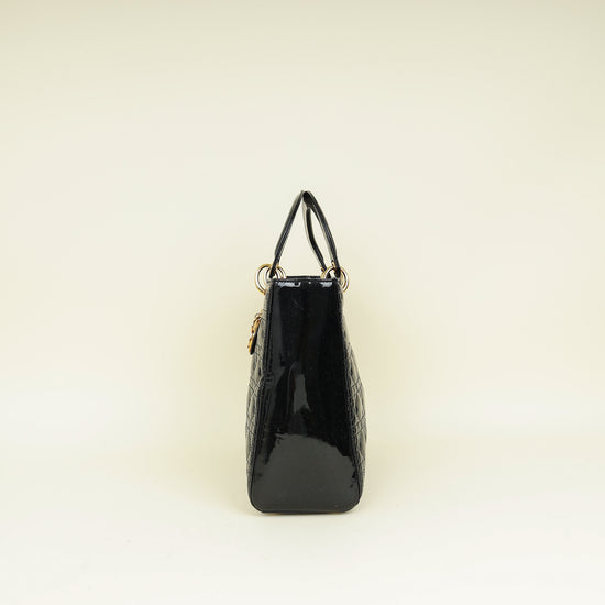 Christian Dior Black Lady Dior Large Bag