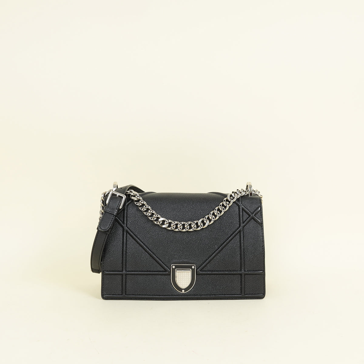 Christian Dior Black Diorama Medium Shoulder Bag