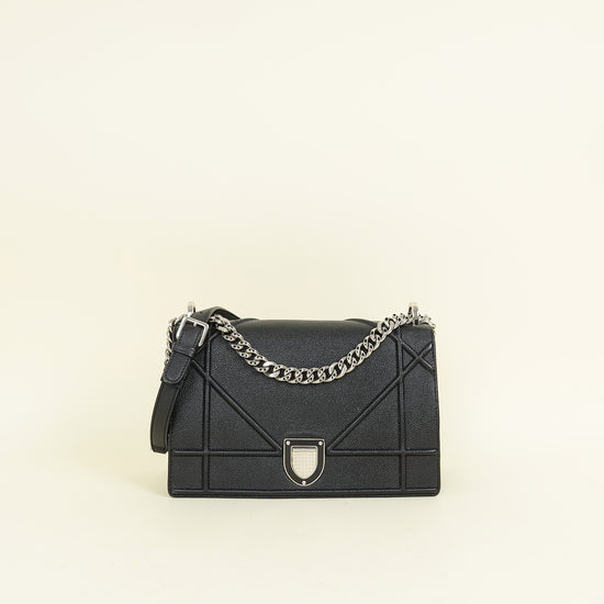 Christian Dior Black Diorama Medium Shoulder Bag