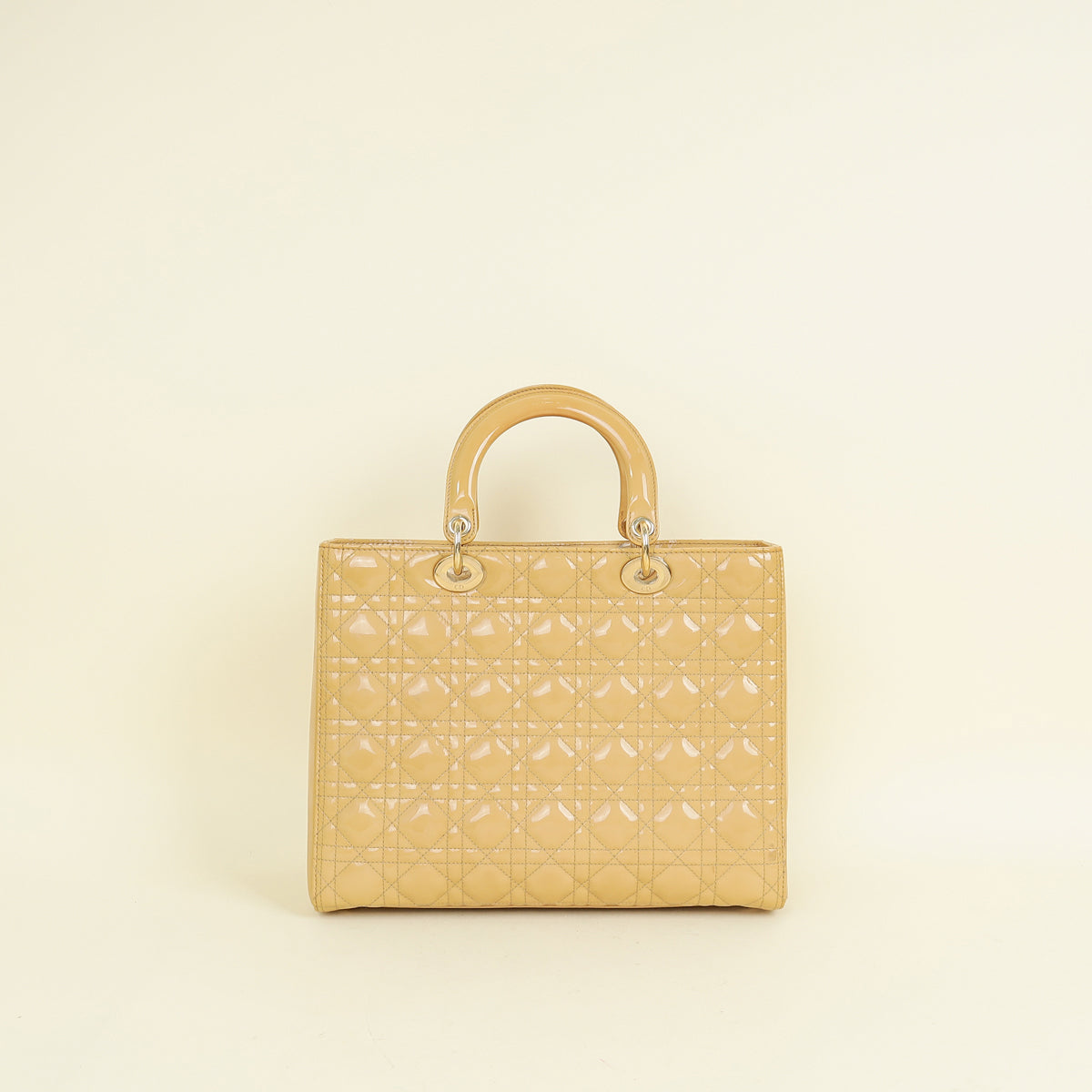 Christian Dior Beige Lady Dior Large Bag