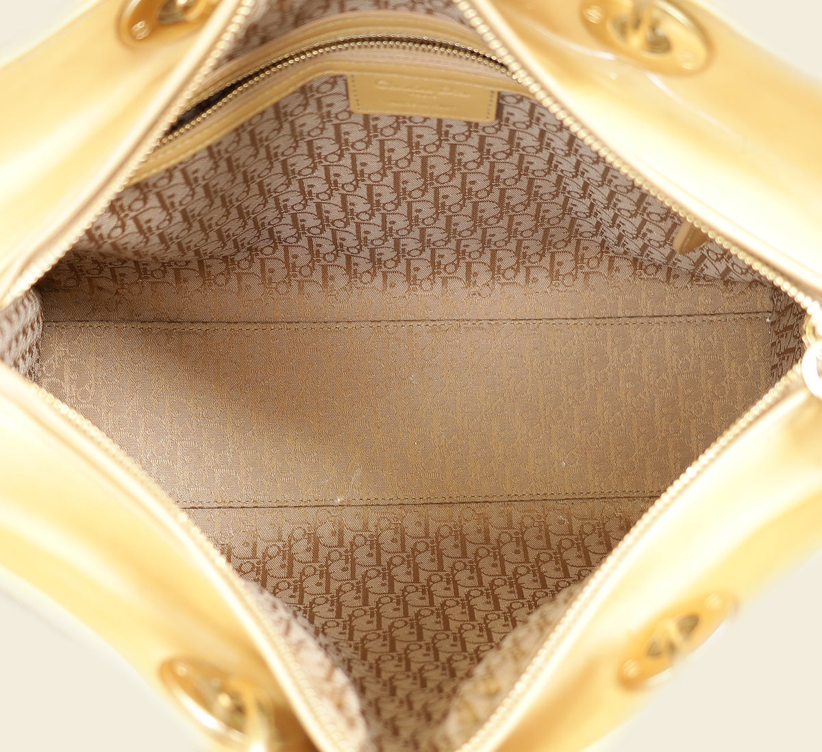 Christian Dior Beige Lady Dior Large Bag