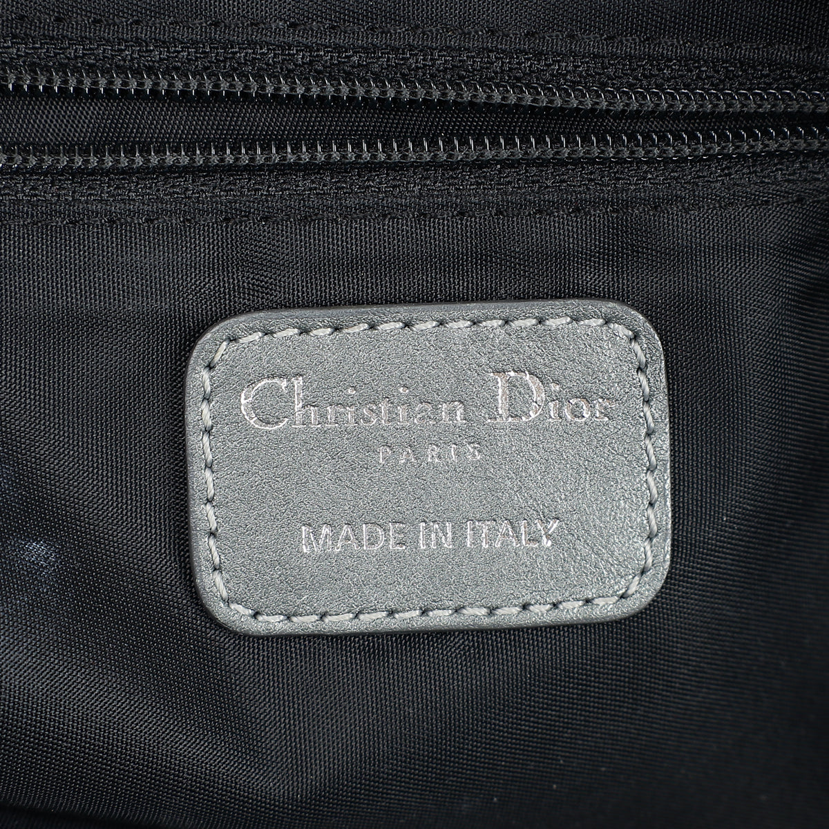 Christian Dior Grey Cannage Quilted Lady Boston Bag