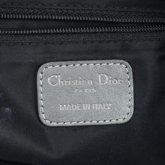 Christian Dior Grey Cannage Quilted Lady Boston Bag