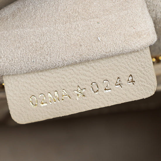 Christian Dior Beige Lady Dior Mini Chain Dragonfly Bag