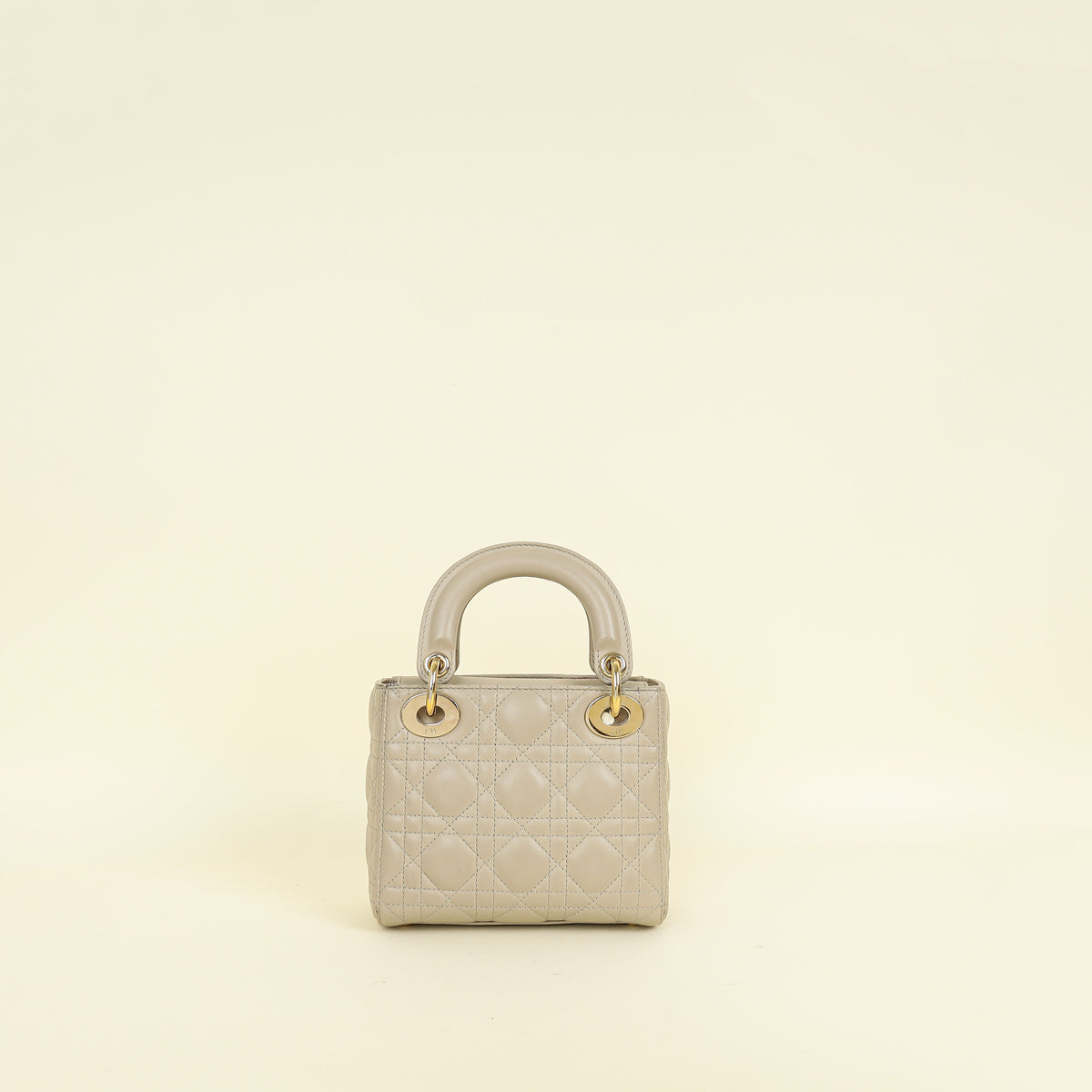 Christian Dior Beige Lady Dior Mini Chain Dragonfly Bag