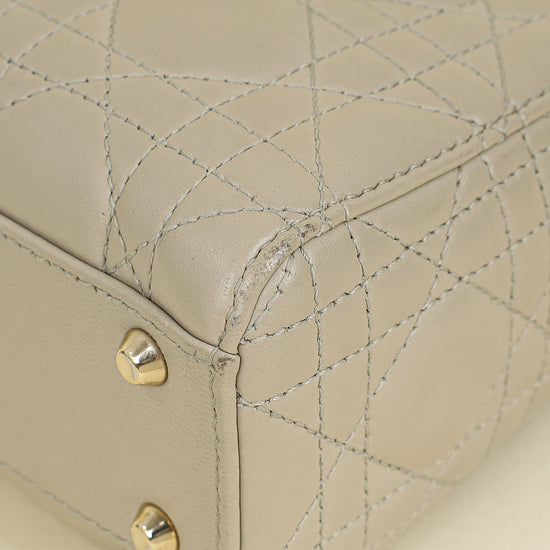 Christian Dior Beige Lady Dior Mini Chain Dragonfly Bag